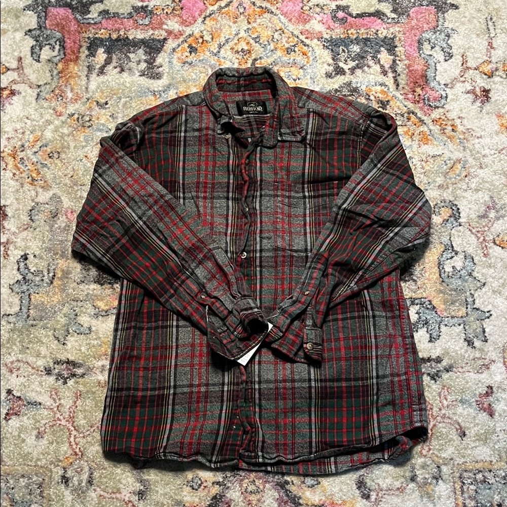 Red head Men's Red and Black Checkered Shirt
